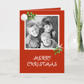 Cartes pliées de Modèle photo de Noël tropical (Devant)