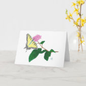 Cartes Pointillisme à queue jaune (Fleur jaune)