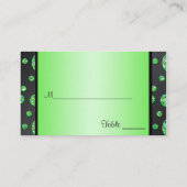 Cartes Pois de Glitterie Noire et Lime (Dos)