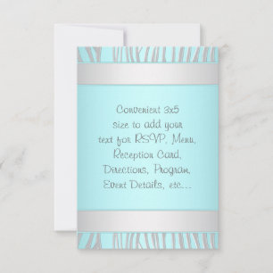 Cartes polyvalentes RSVP Zèbre bleu sarcelle