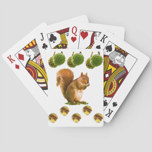 Cartes Pont carte de jeu d'écureuil (dos)