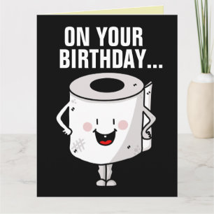CARTES POOP EN PAPIER D'ANNIVERSAIRE FUNNY