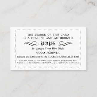 Cartes Pope Discordiennes