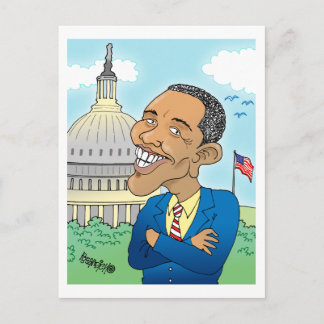 CARTES POST CARTOON OBAMA