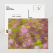 Cartes postale abstraite Pinks Saison Printanière (Devant / Derrière)
