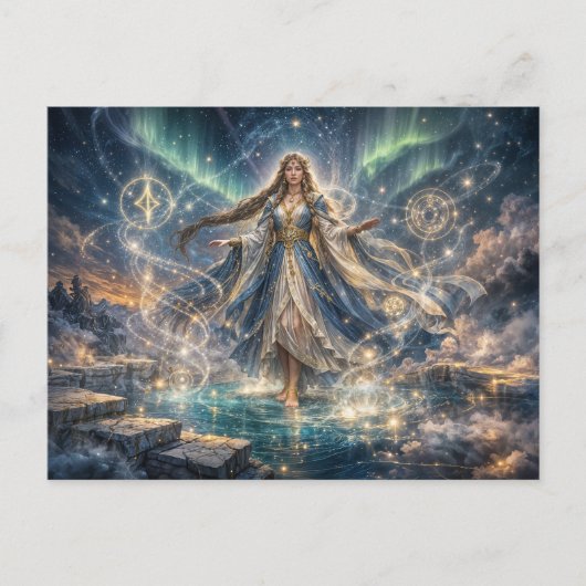 Cartes postale de fantaisie Sorcière Céleste (Devant)