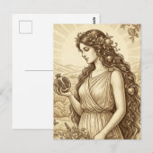 Cartes postale de Perséphone déesse grecque (Devant / Derrière)