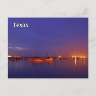 Cartes postale de voiliers Texas en marina au crép