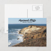 Cartes postale des falaises d'Aquinnah de Martha's (Devant / Derrière)