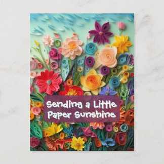 Cartes postale florale de soleil de printemps