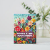 Cartes postale florale de soleil de printemps (Debout devant)