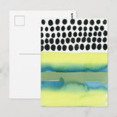 Cartes postale géométrique à points abstraits en a (Devant / Derrière)