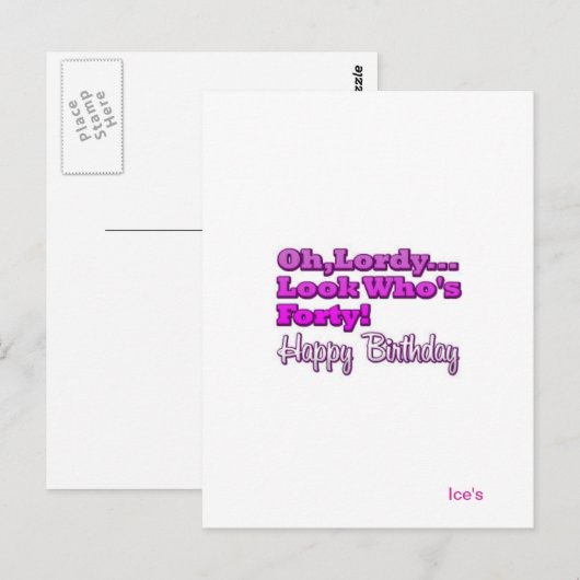 cartes postales (Devant / Derrière)