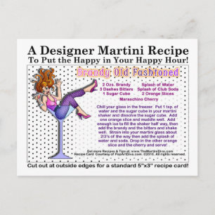 Cartes postales à base de Martini à l'ancienne mod