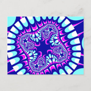 Cartes postales à fleurs de glace rose personnalis