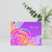 Cartes postales à fleurs violettes, style Rose dég (Debout devant)