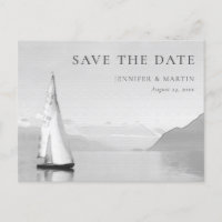 Cartes postales à l'aquarelle Bateau Lac Enregistr