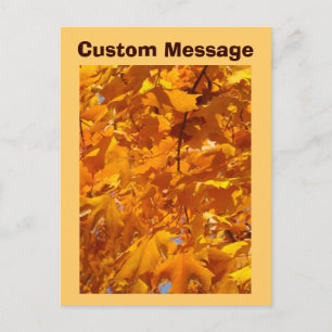 Cartes postales à message personnalisé Feuilles d'