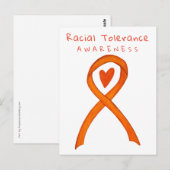 Cartes postales à ruban pour la tolérance raciale (Devant / Derrière)