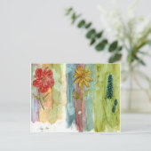 Cartes postales à trois fleurs (Debout devant)