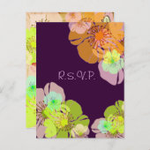 Cartes postales Aloha/ Luau RSVP, pour invitations (Devant / Derrière)
