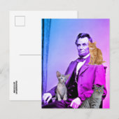 CARTES POSTALES AMOUREUX DE LES CHATS ABE LINCOLN (Devant / Derrière)