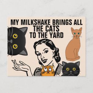 CARTES POSTALES AMOUREUX DE LES CHATS FUNNY RETRO