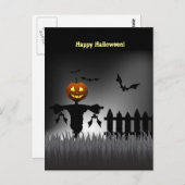 Cartes postales amusantes Jack-o'-Lantern (Devant / Derrière)