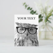 Cartes postales amusantes pour animaux | Chouette  (Debout devant)