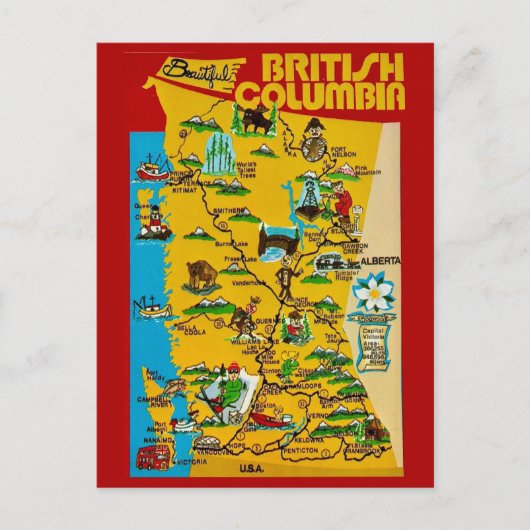 Cartes postales anciennes de la Colombie-Britanniq (Devant)