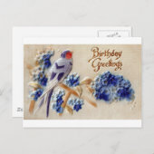 Cartes postales anciennes de vœux d'anniversaire a (Devant / Derrière)