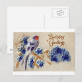 Cartes postales anciennes de vœux d'anniversaire d (Devant / Derrière)