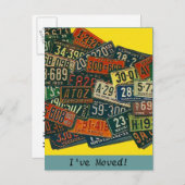 Cartes Postales Anciennes Plaques d'Immatriculatio (Devant / Derrière)