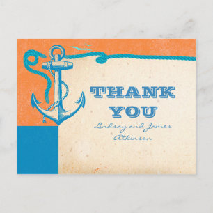Cartes postales Ancre Mariage nautique