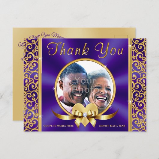 Cartes postales Anniversaire OU Mariage Photo Merc (Devant / Derrière)