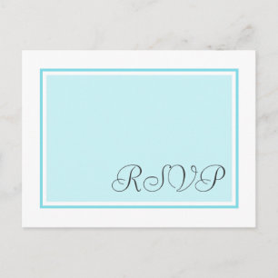 Cartes postales Aqua et Turquoise Wedding RSVP