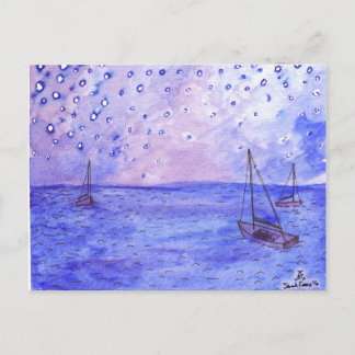Cartes postales Aquarelle Bateaux