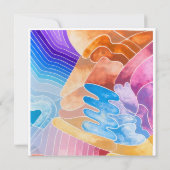 Cartes postales aquarelles de formes abstraites (Dos)