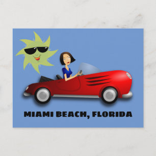 Cartes postales ART de MIAMI BEACH, FLORIDE FILLE