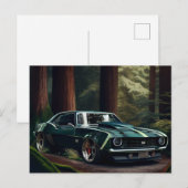 Cartes Postales auto forest (Devant / Derrière)