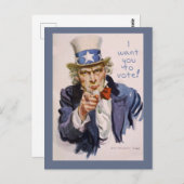 Cartes postales aux électeurs UNCLE SAM 6 novembre (Devant / Derrière)