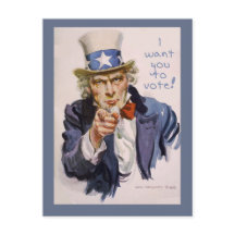 Cartes postales aux électeurs UNCLE SAM 6 novembre