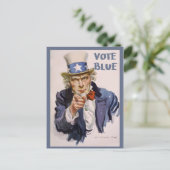 Cartes postales aux électeurs UNCLE SAM Vote Blue (Debout devant)