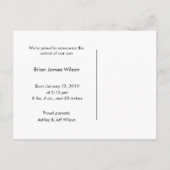 Cartes postales Baby Boy (Dos)