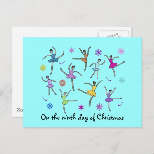 Cartes postales Ballerinas Dancing (Devant / Derrière)