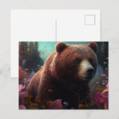 Cartes Postales bear Fleur (Devant / Derrière)