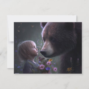 Cartes Postales bear Fleur