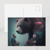 Cartes Postales bear Fleur (Devant / Derrière)