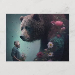 Cartes Postales bear Fleur