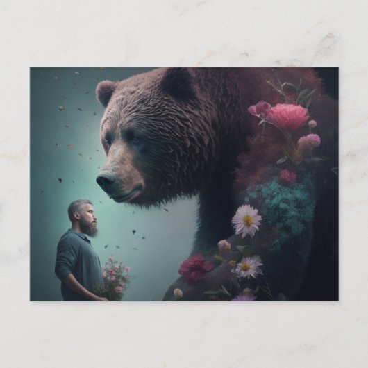Cartes Postales bear Fleur (Devant)